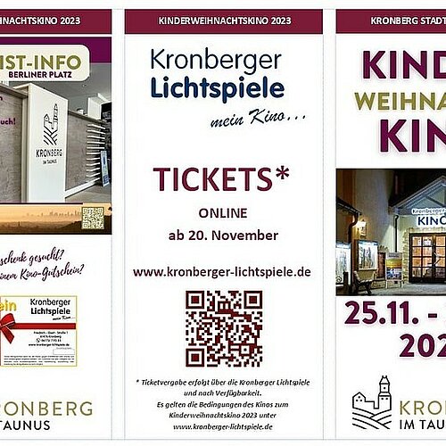 Kinderweihnachtskino 2023 in den Kronberger Lichtspielen

Die Stadt Kronberg im Taunus lädt auch in diesem Jahr Kinder...